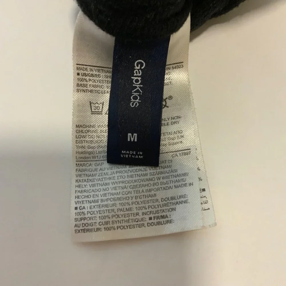 Gap Kids Green Camouflage Fleece Gloves Medium
